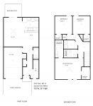 Floor Plan, Gardner Park Townhomes, 3 Bedroom 2 1/2 Bath, Jack Britt School District, Fayetteville, NC